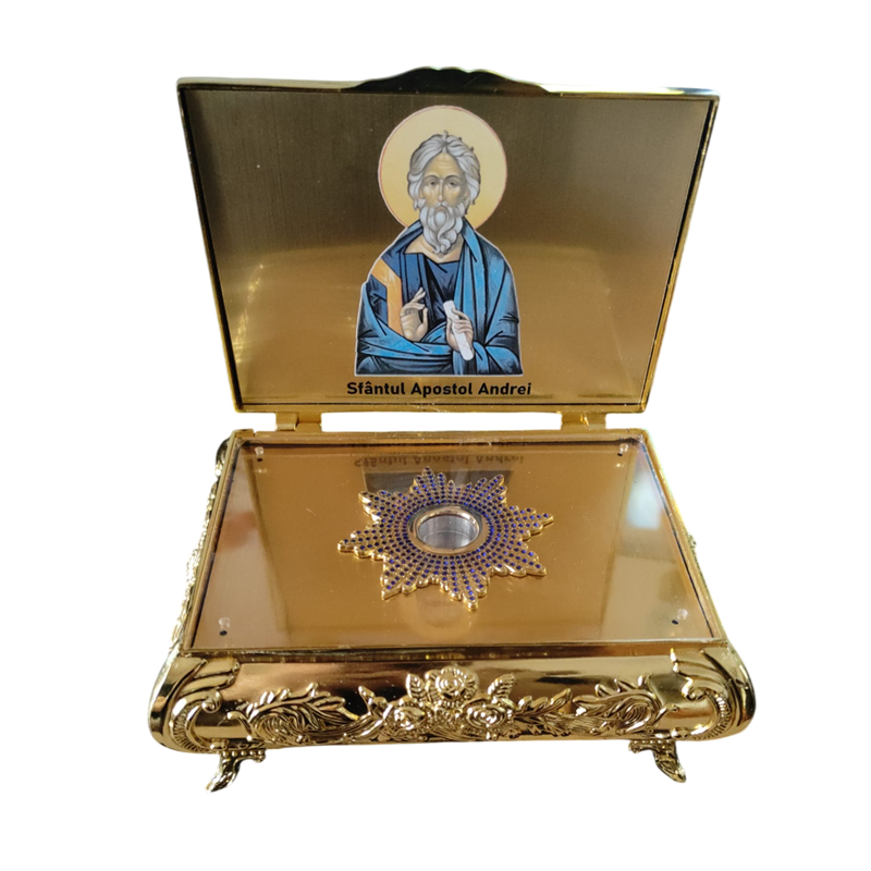 Caseta aurita sfinte moaste cu steluta